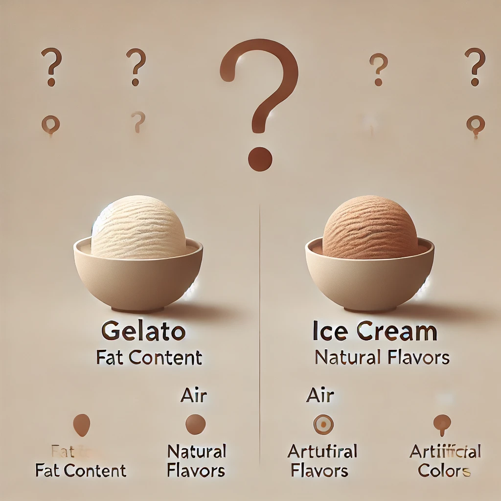 Diferença entre sorvete e gelato